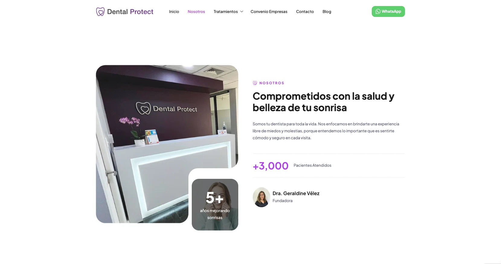 Un sitio que por fin representa la confianza que transmiten en la clínica