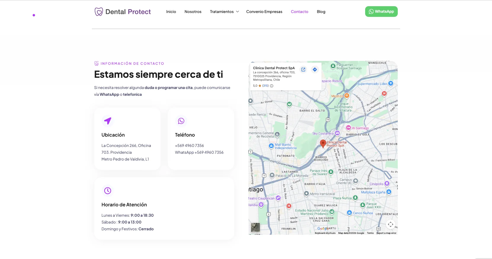 Un sitio que por fin representa la confianza que transmiten en la clínica